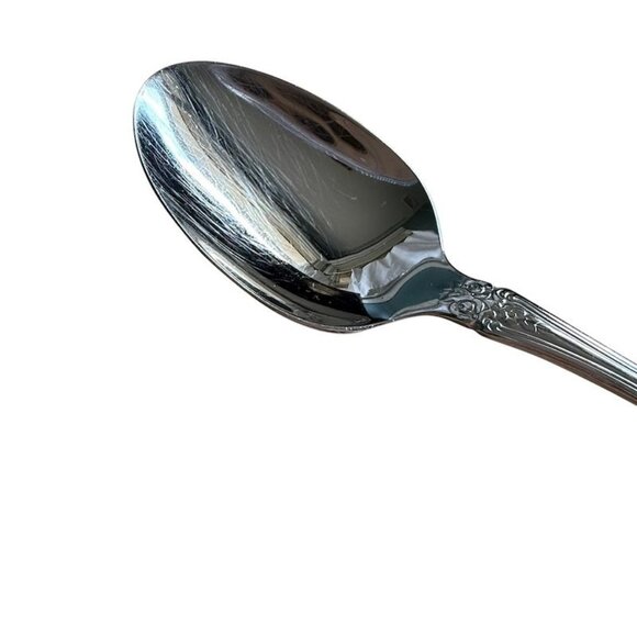 Oneida Stainless Steel Renoir-Pembrooke Oval Soup Spoon 6-7/8" Vintage Flatware - Picture 3 of 5